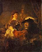 Rembrandt, Rembrandt and Saskia pose as The Prodigal Son in the Tavern